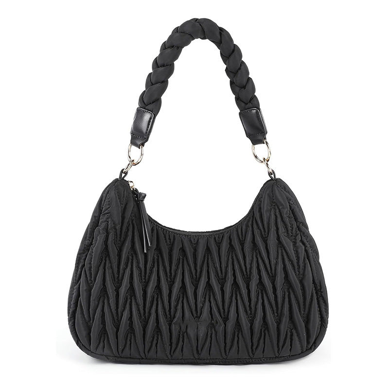 Fashionable shoulder bag with braided shoulder strap Bowlift