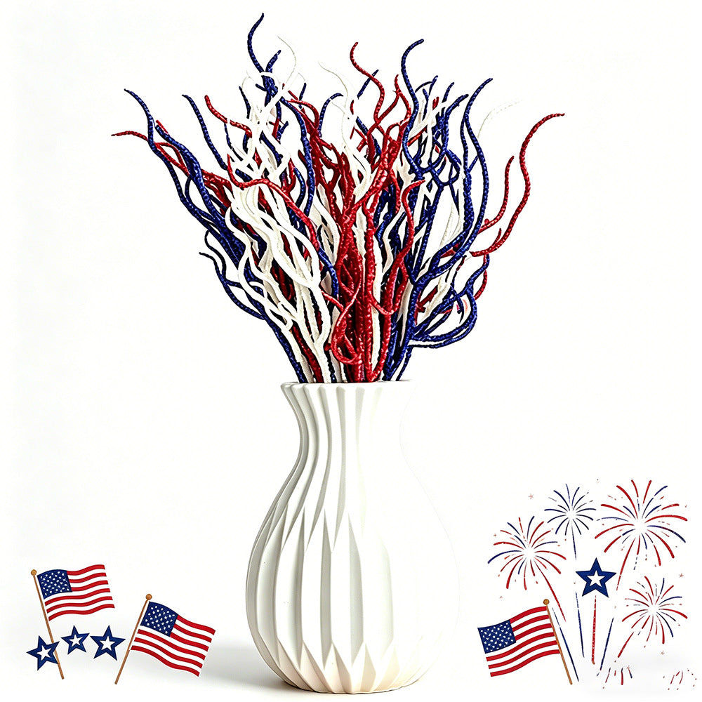 Unisex nan glittering decorative branches made of plastic flexible decoration stems for vase Bowlift