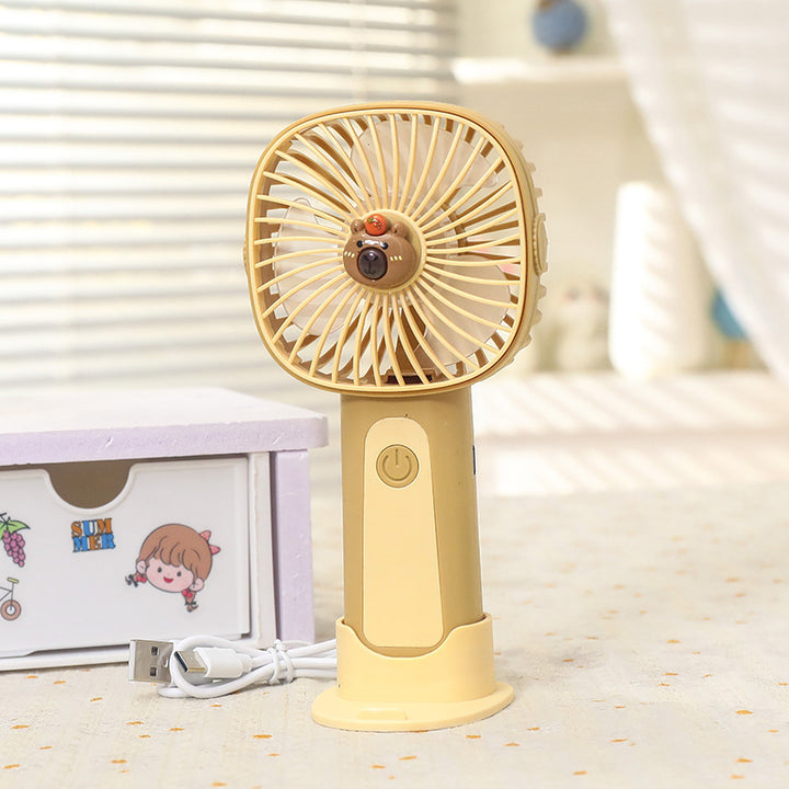 Women's Portable USB Hand Fan in Cute Animal Design Bowlift