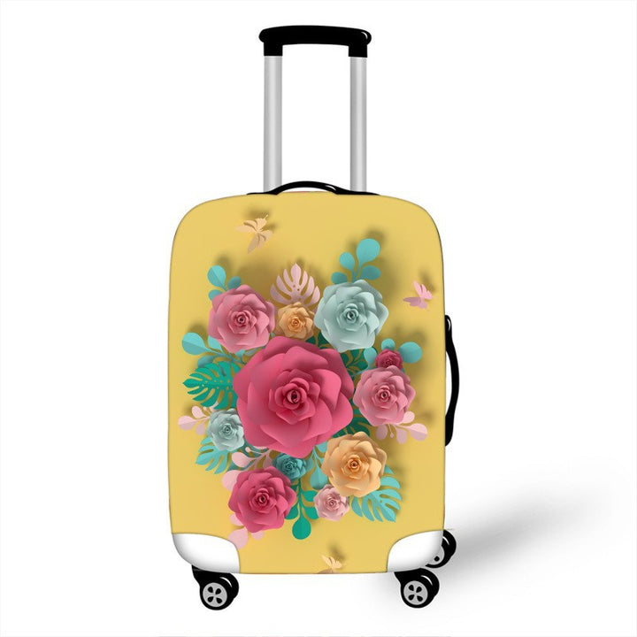 Women's hardshell travel suitcase with floral design Bowlift