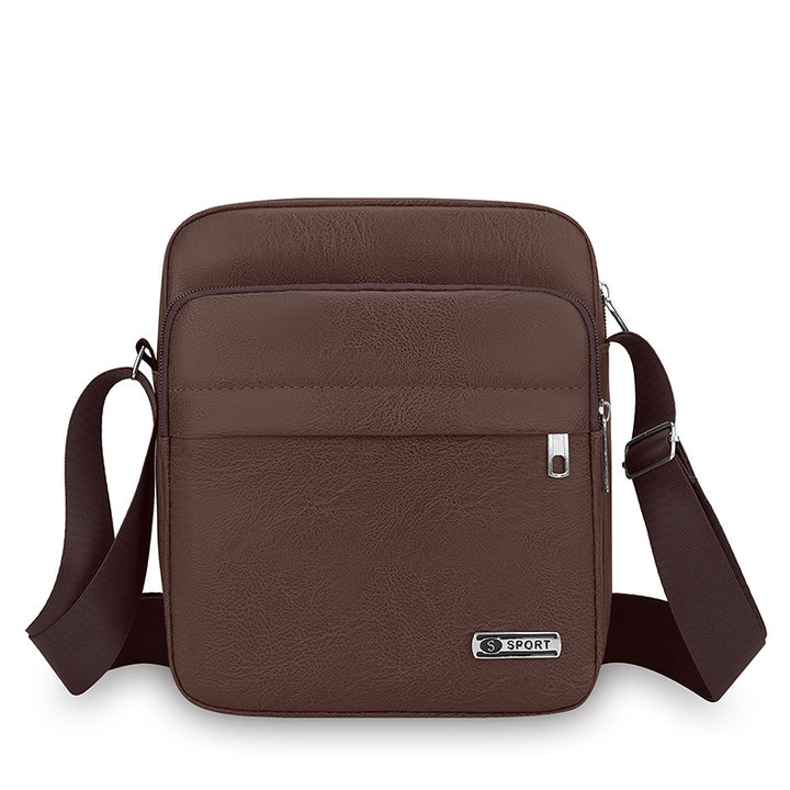 Multifunctional Casual Leather Messenger Bag Bowlift