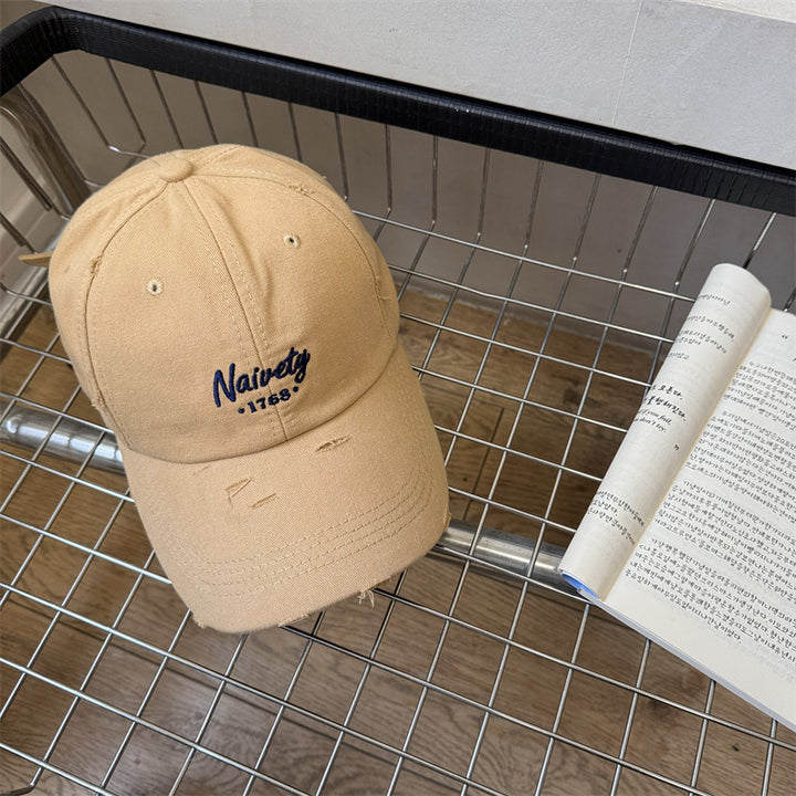 Men's Distressed Cotton Baseball Hat Bowlift