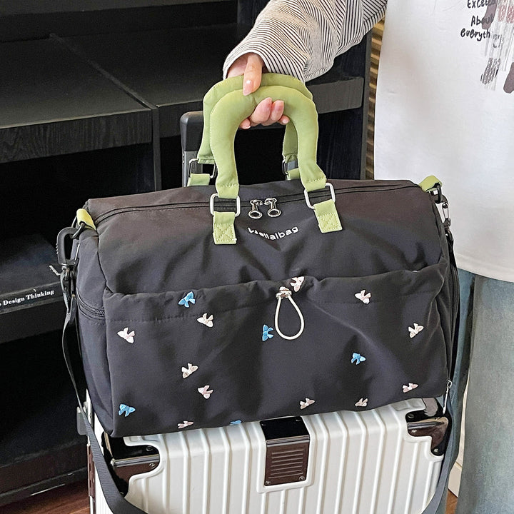 Multifunctional Embroidered Duffel Bag Bowlift