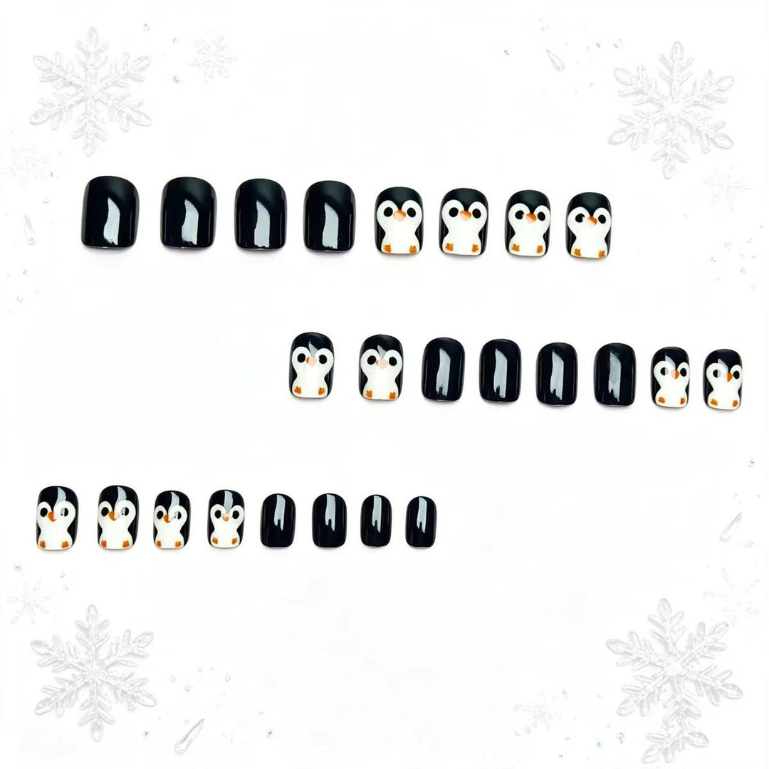 Playful Penguin-Themed Nail Art Bowlift