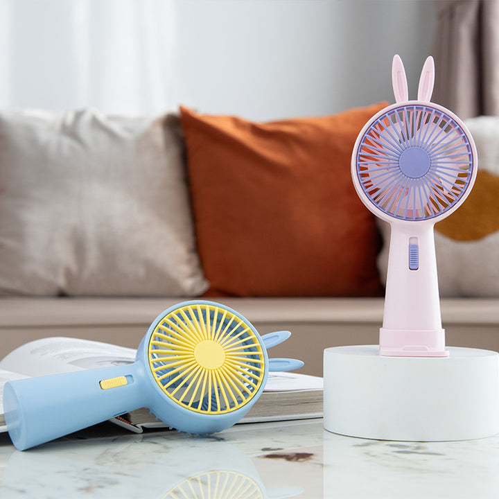 Creative Rabbit Ears Handheld Fan Bowlift