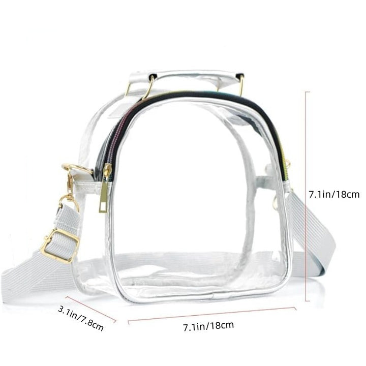 Transparent shoulder bag with removable shoulder strap Bowlift