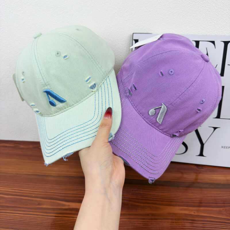 Men's Distressed Denim Style Cap Bowlift