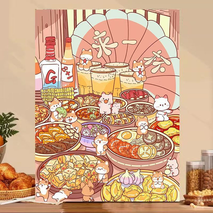 Dessert-Inspired Decorative Canvas Art Bowlift