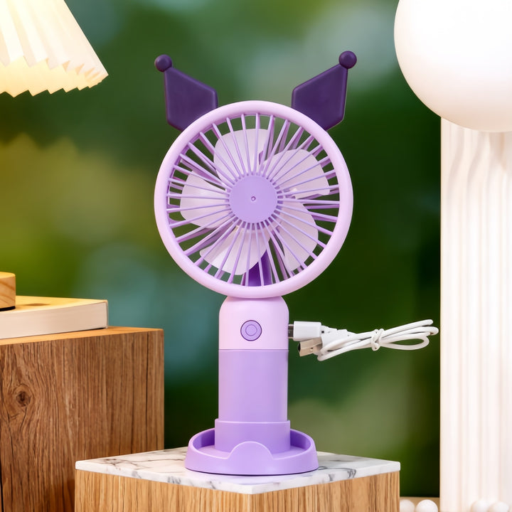 Portable handheld fan with cute cat design Bowlift
