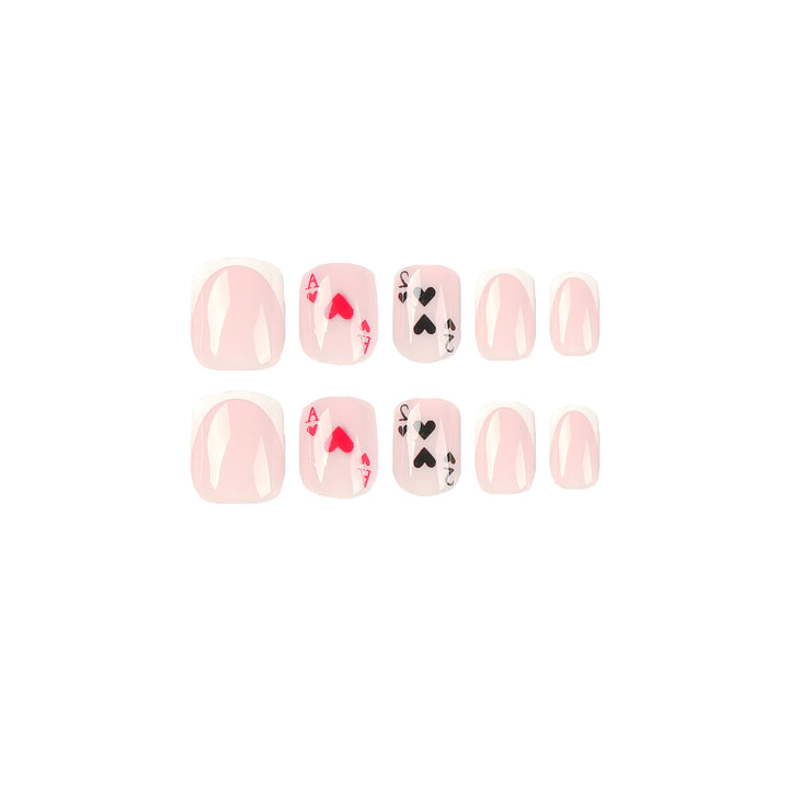 Playful nail art in playing card design Bowlift