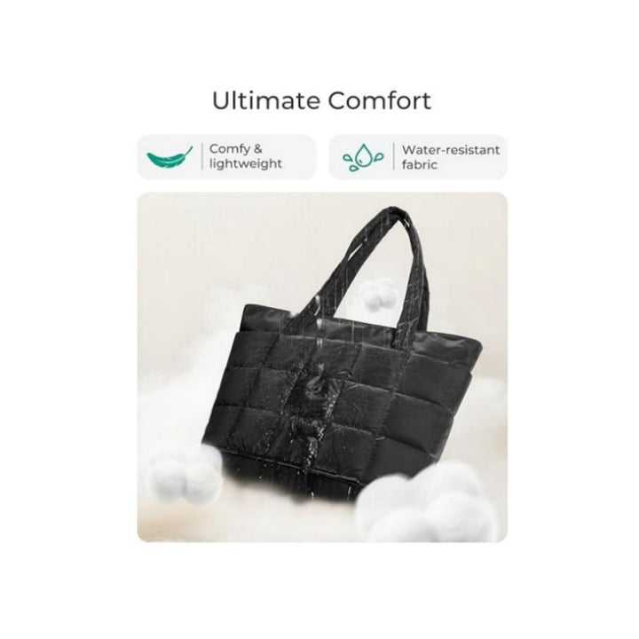 Practical Tote Bag with Quilted Design Bowlift