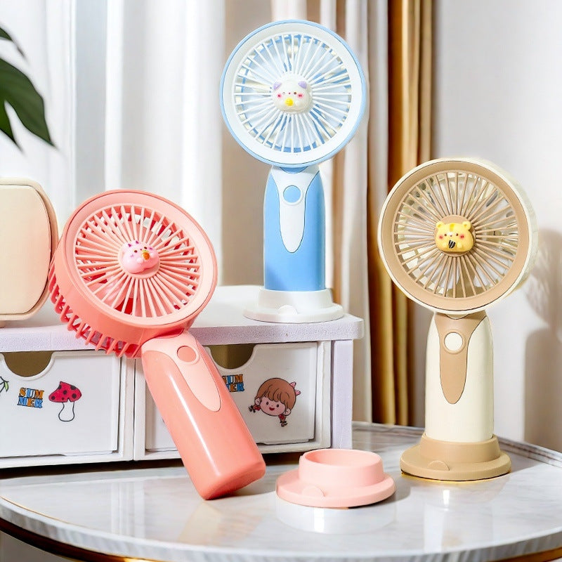 Women's Portable Handheld Fan with Animal Design Bowlift