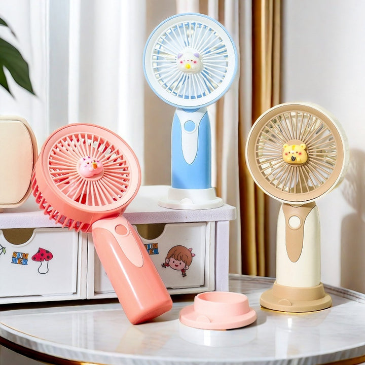 Women's Compact Hand Fan with Ergonomic Design and USB Charging Function Bowlift