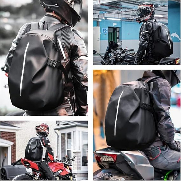 Sporty backpack with reflective design elements Bowlift