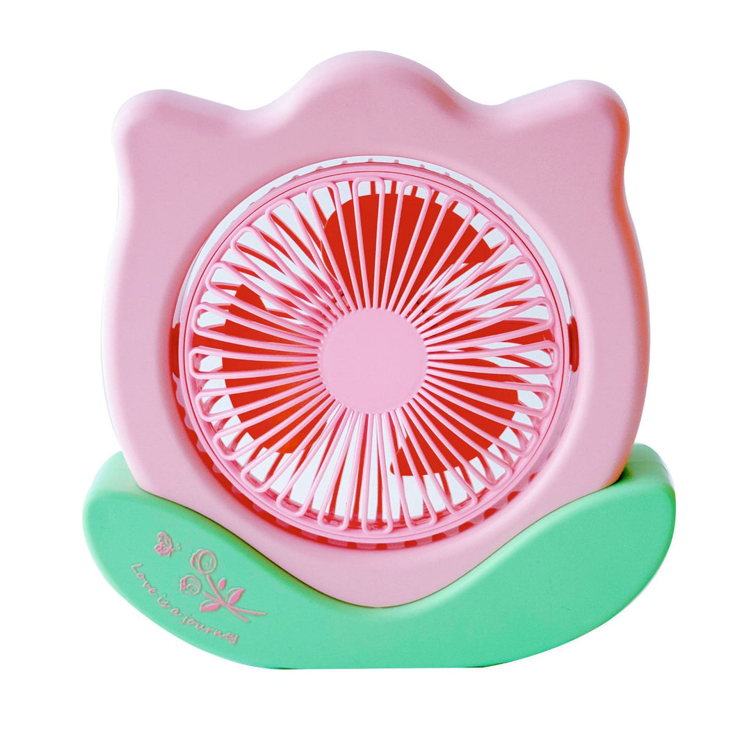 Unisex Portable Mini Table Fan in Flower Pattern Bowlift