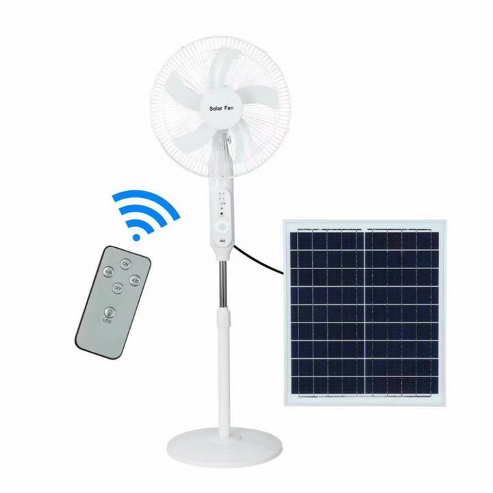 Unisex Solar Powered Stand Fan with Adjustable Tilt Angle and Efficient Fan Blades Bowlift