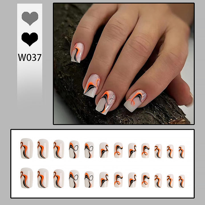 Creative nail tips with intricate marbling effects Bowlift