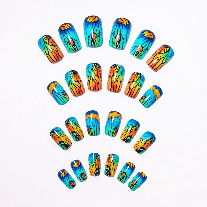 Floral Artistic Nail Art Bowlift