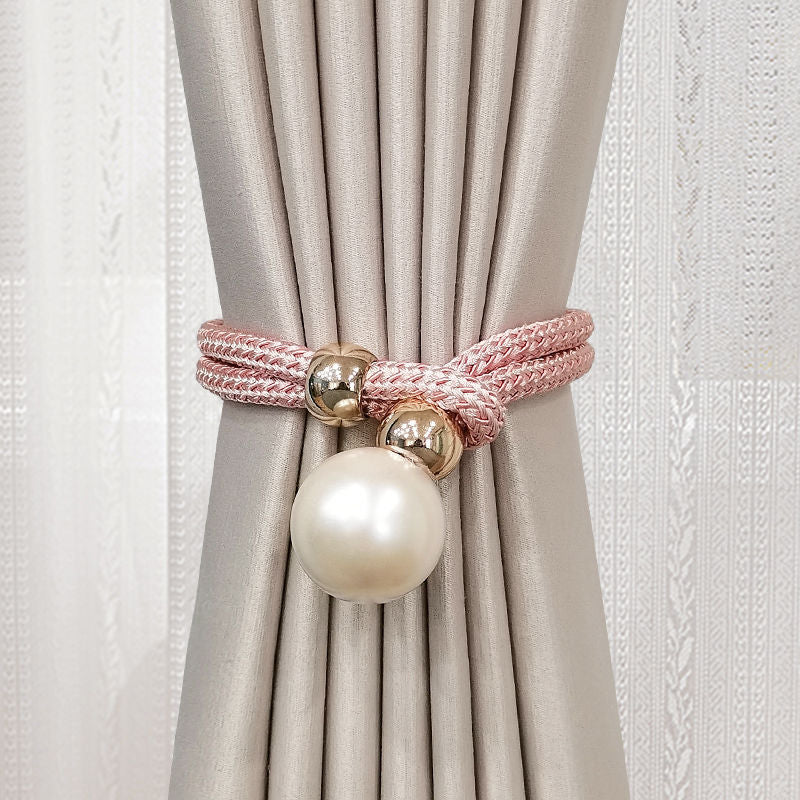 Elegant curtain tieback with decorative pearl Bowlift