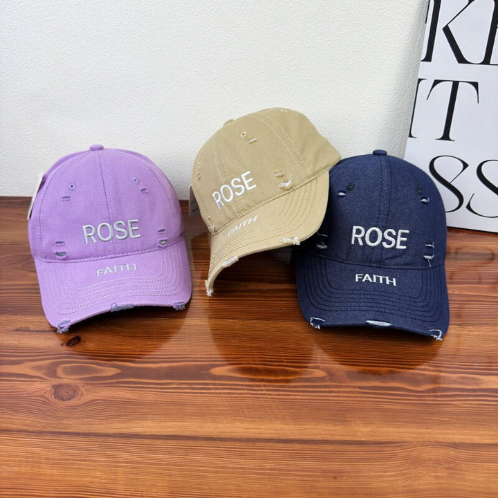 Women's Distressed Graphic Adjustable Cap Bowlift