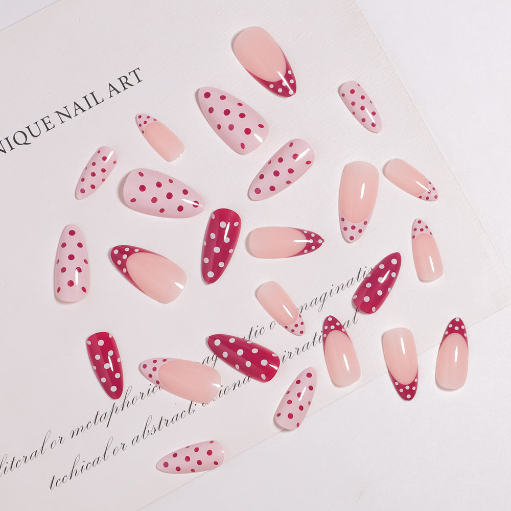 Polka Dot Design Press-On Nails Bowlift