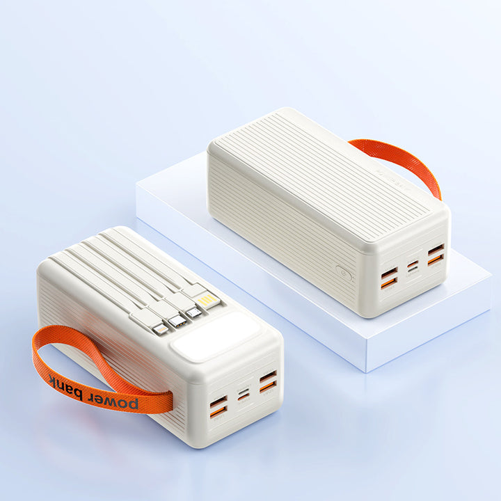Multifunctional Solar Power Bank with Integrated USB Cable Bowlift