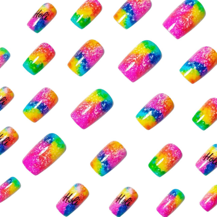 Festival-Themed Glitter Nail Art Bowlift