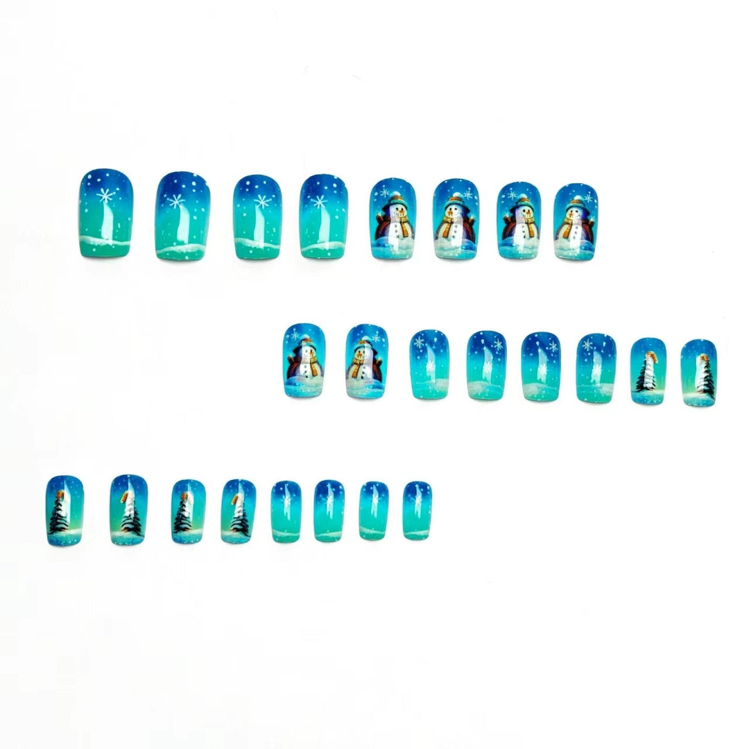Creative Winter Art Nails with Festive Snowman Design Bowlift