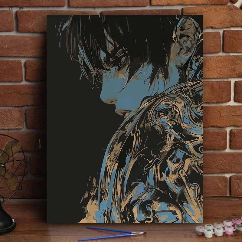Abstract Art Portrait Canvas Print Bowlift