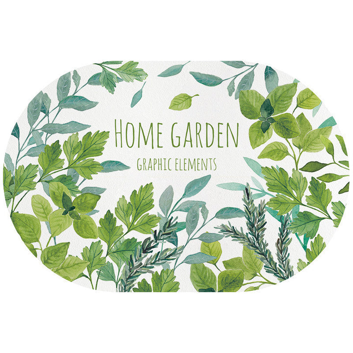 Floral Design Kitchen Mat