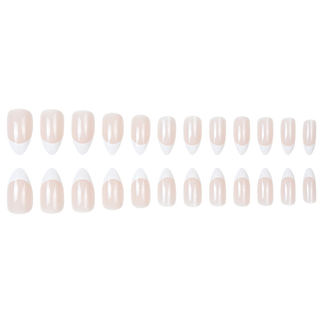 Elegant French Tip Stiletto Press-On Nails Bowlift 1789085334