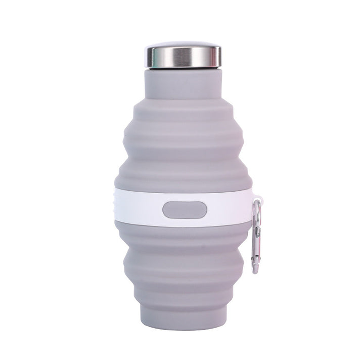 Women's collapsible silicone water bottle with carabiner Bowlift