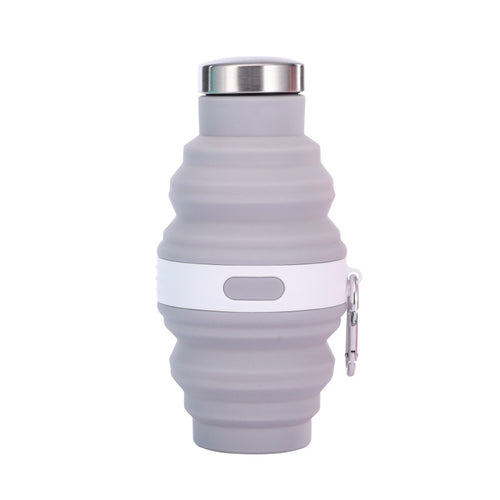 Women's collapsible silicone water bottle with carabiner Bowlift