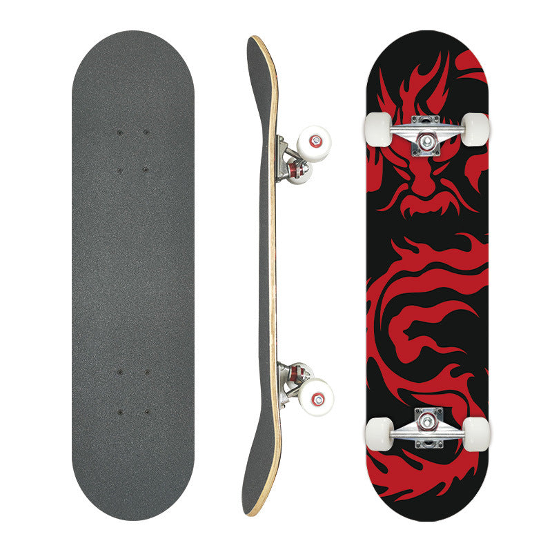 Complete Street Skateboard with Maple Deck Concave and Durable PU Wheels Bowlift