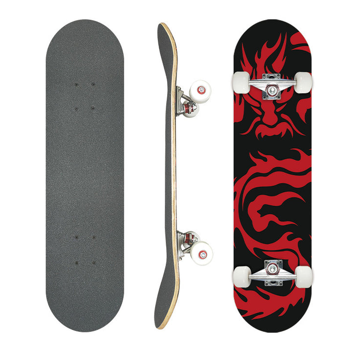 Complete Street Skateboard with Maple Deck Concave and Durable PU Wheels Bowlift
