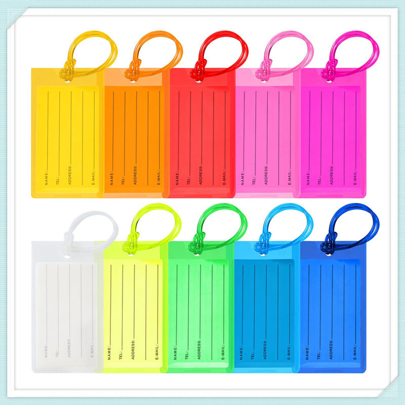 Silicone Luggage ID Tag with Writable Info Panel and Flexible Loop Strap Bowlift