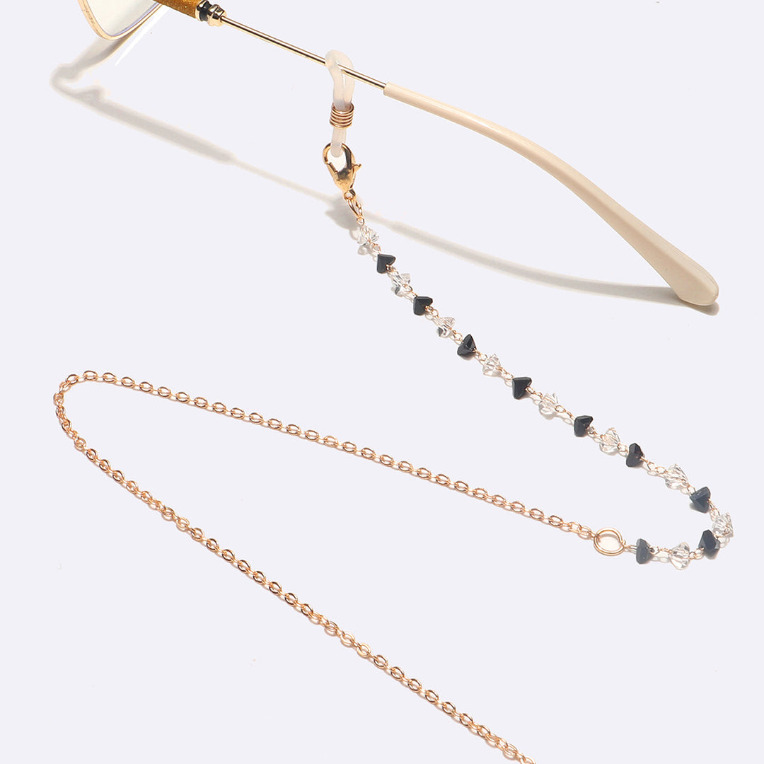 Fashionable Heart-Shaped Beaded Eyewear Chain Bowlift