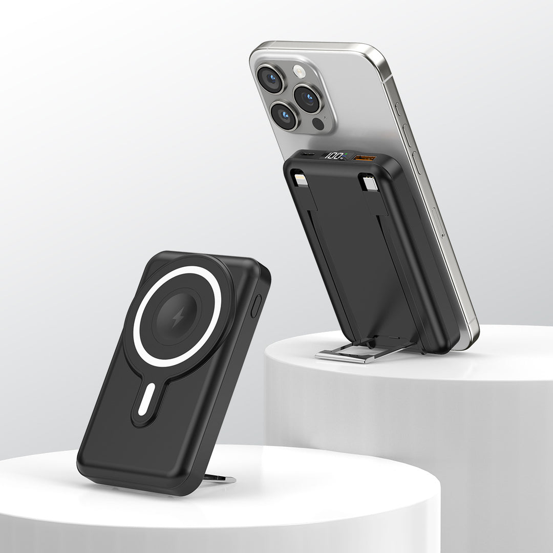 Portable Magnetic Power Bank with Stand Bowlift