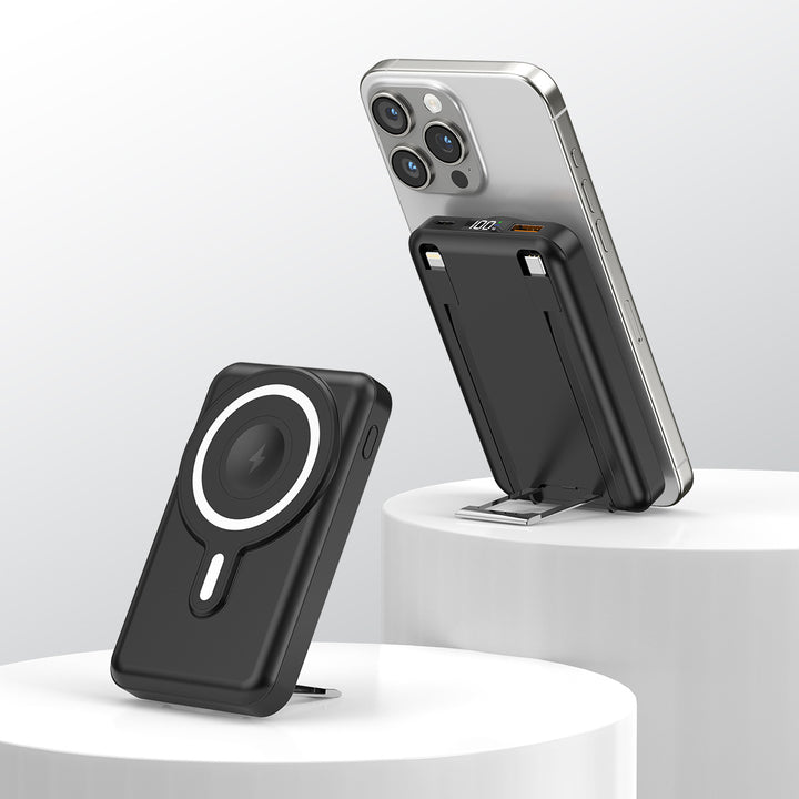 Portable Magnetic Power Bank with Stand Bowlift