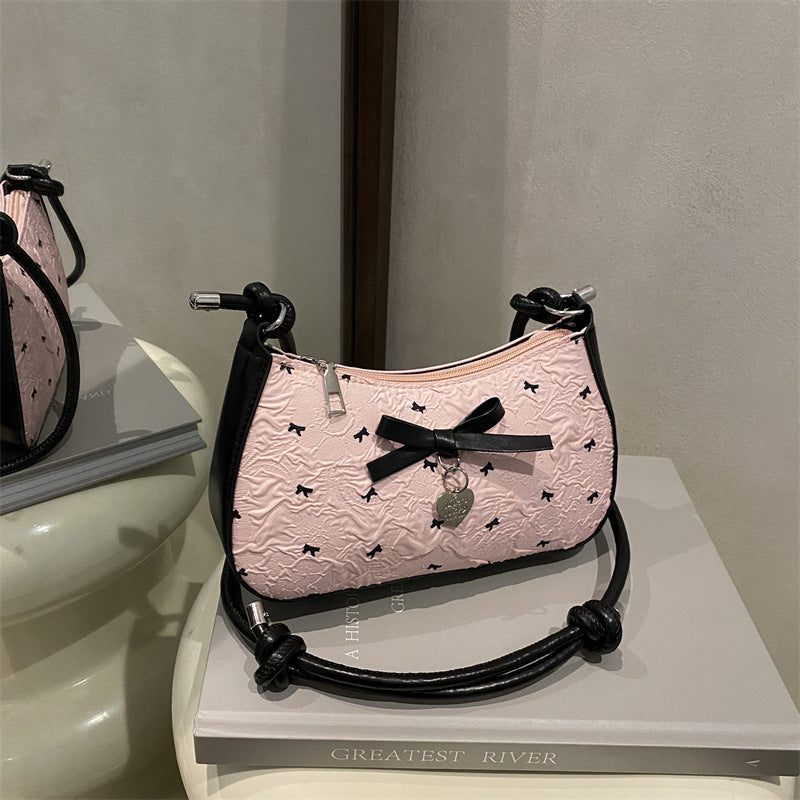 Charming Bow Detail Quilted Handbag Bowlift