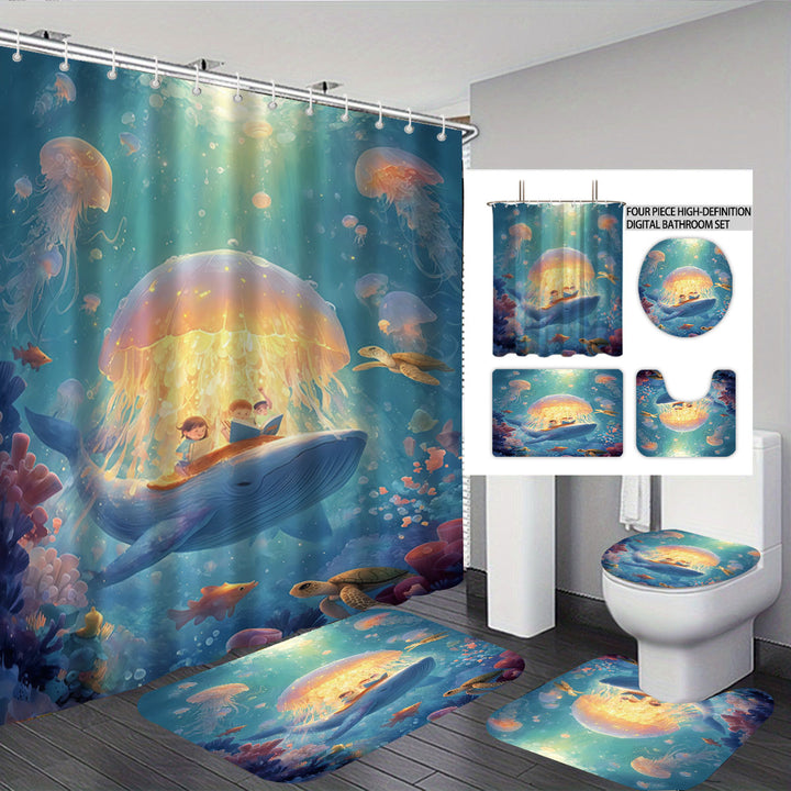 Cute Cow-Themed Digital Bathroom Set Bowlift