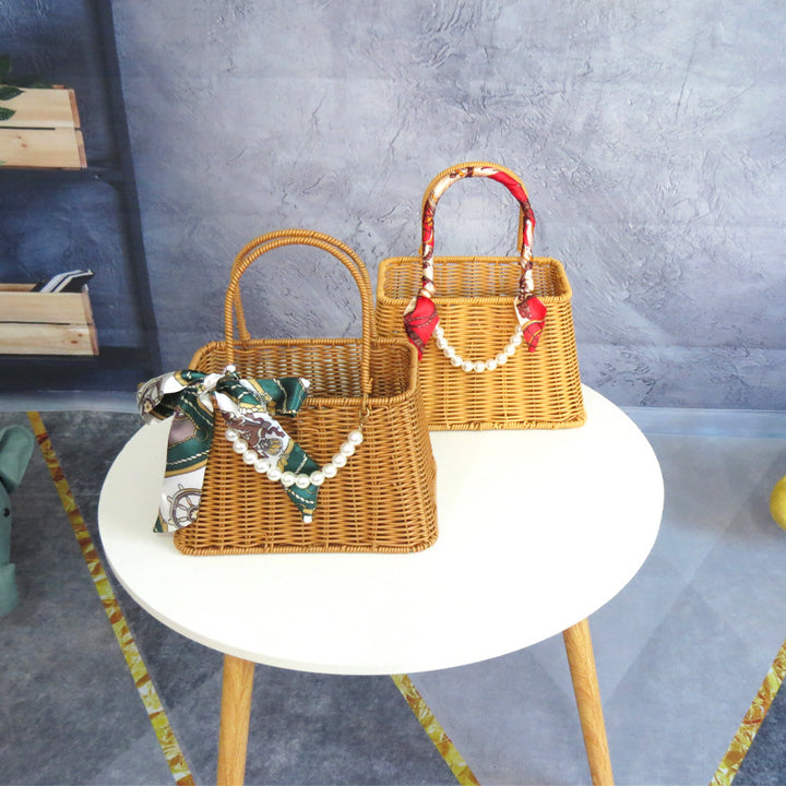 Eco-Friendly Storage Woven Basket Bowlift