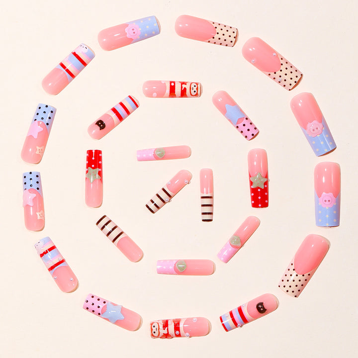 Playful Character Acrylic Nail Art Extensions Bowlift