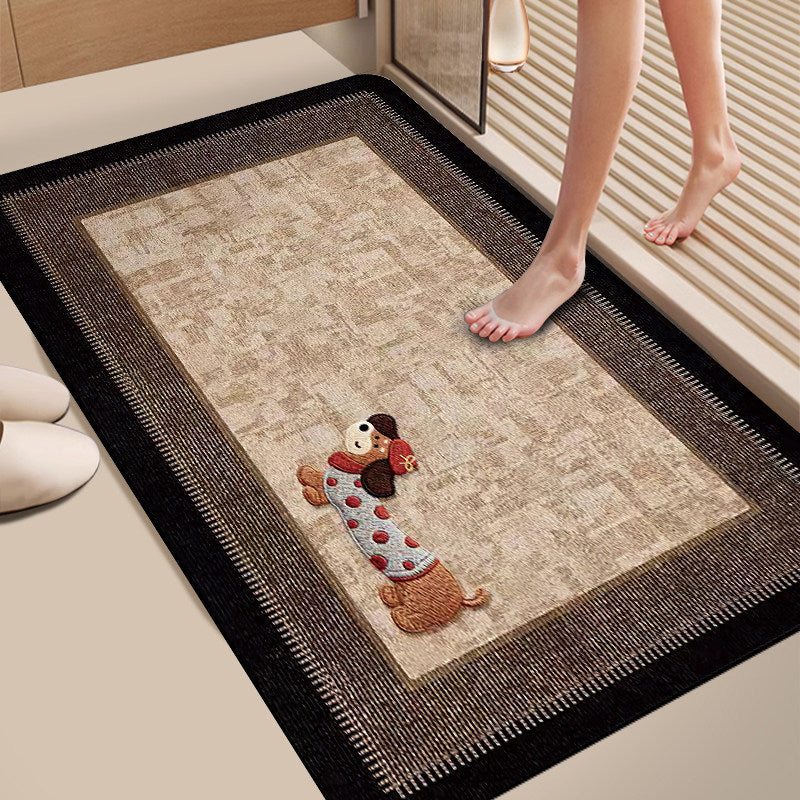 Plush Dog-Themed Bath Mat Bowlift