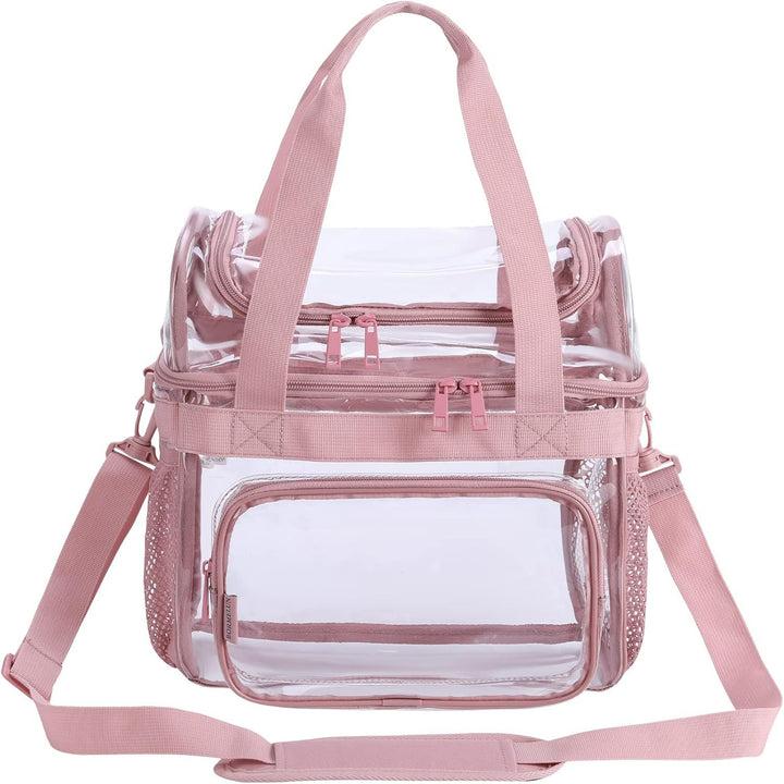 Transparent tote bag with breathable mesh inserts Bowlift