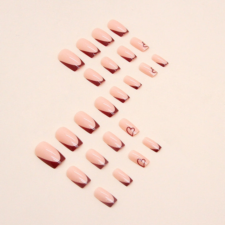Heart-Shaped Border Nail Art Bowlift