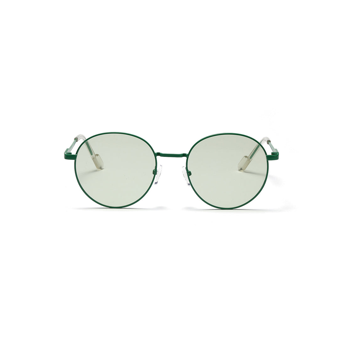 Women round sunglasses with luxurious metal frame and UV protection Bowlift