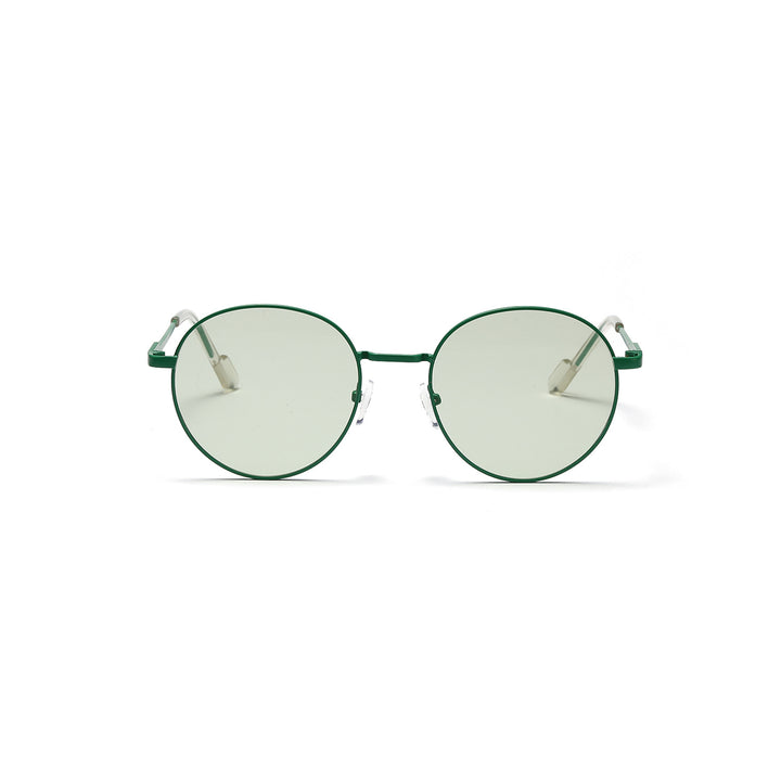 Women round sunglasses with luxurious metal frame and UV protection Bowlift