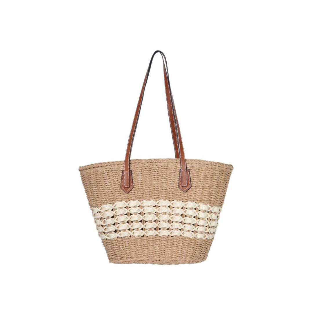 Braided shopping bag with faux leather handles Bowlift