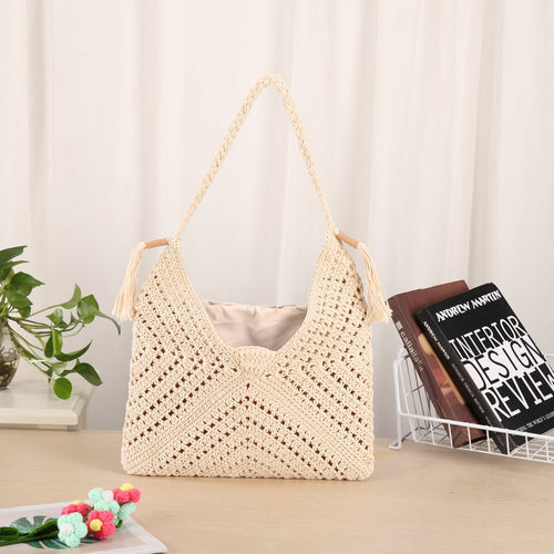 Handmade Macrame Shopper Bag Bowlift